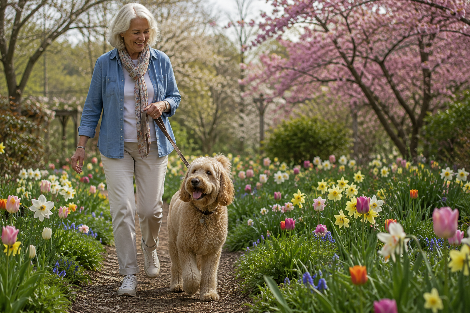 Walk Through Spring Flowers Together
