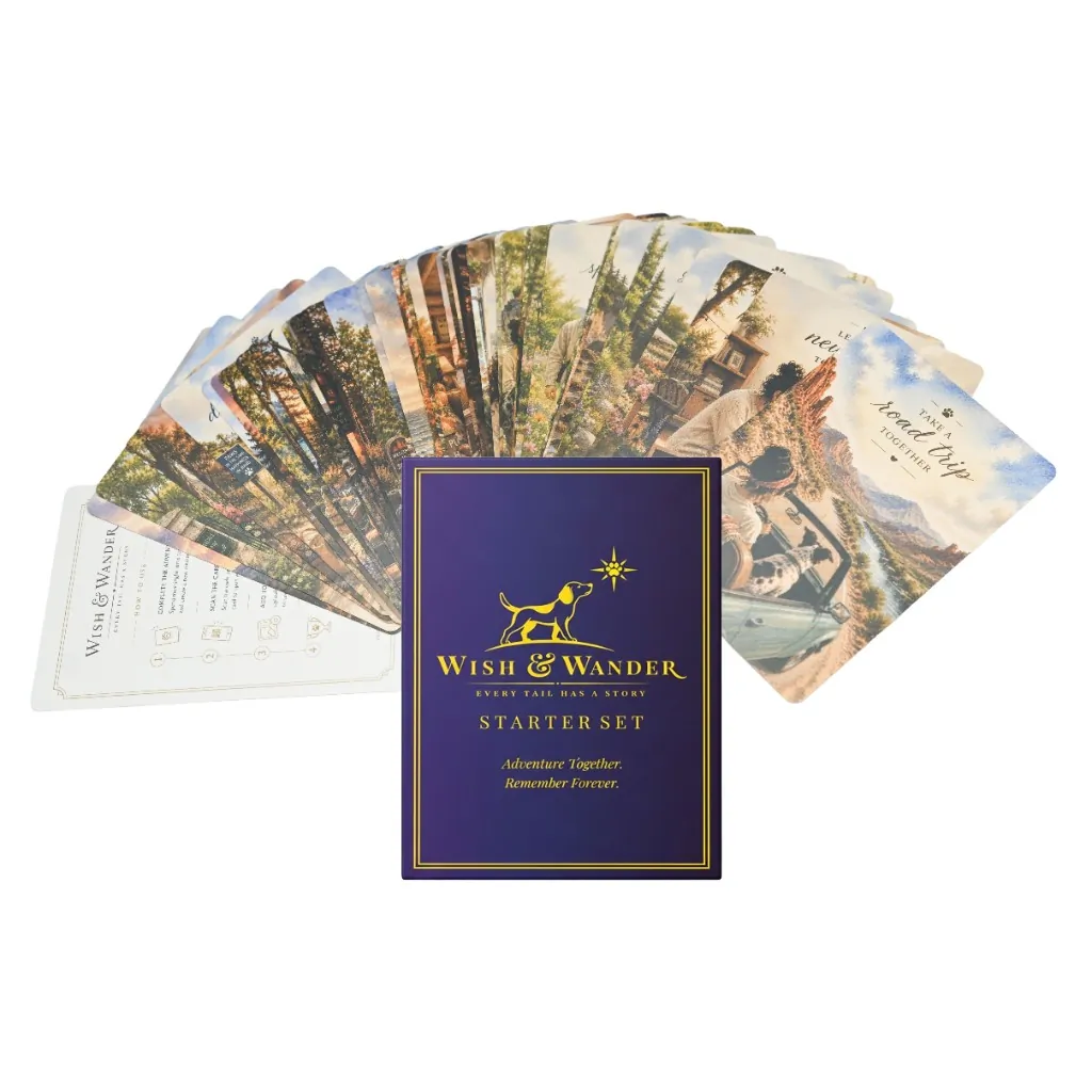 Wish & Wander Starter Set with illustrated challenge cards